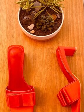 Target Red Bow Slide Heels - Women Accessories